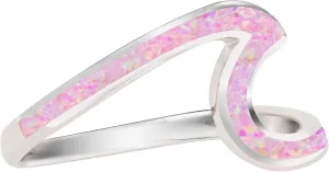 Aloha Jewelry Company 925 Sterling Silver Created Opal Ocean Beach Wave Ring for Women Wedding Band Hawaii, Nickel Free and Hypoallergenic For Sensitive Skin, With Gift Box