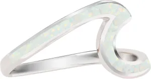 Aloha Jewelry Company 925 Sterling Silver Created Opal Ocean Beach Wave Ring for Women Wedding Band Hawaii, Nickel Free and Hypoallergenic For Sensitive Skin, With Gift Box