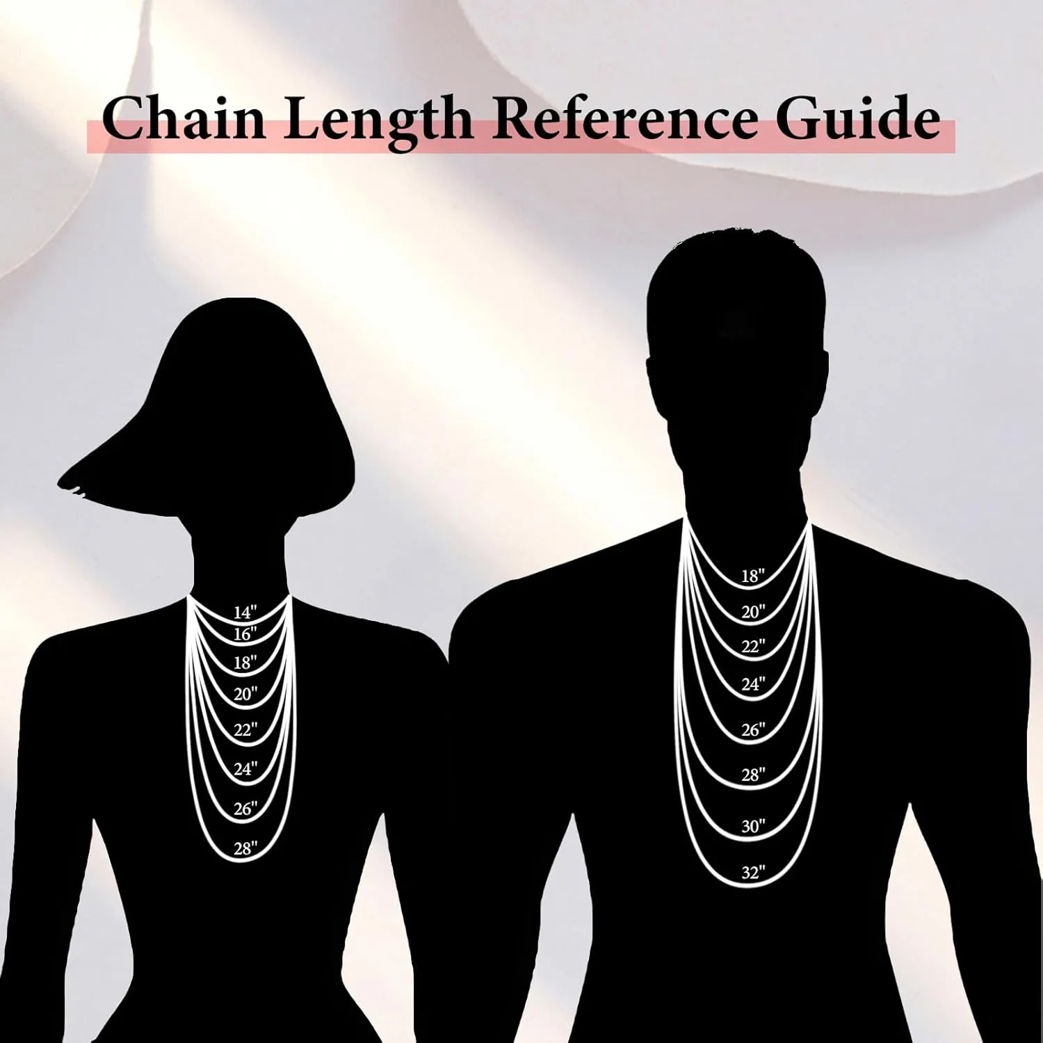 AMITER Gold/Silver Painted Bead Necklace, 3mm/ 4mm/ 5mm/ 6mm/ 8mm Ball Beaded Chain Necklaces for Women & Men