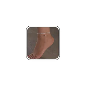 Andelaisi Boho Layered Pearl Ankle Bracelet Gold Baroque Pearl Anklet Bracelet Vintage Pearl Bead Chain Anklet Bracelet Round Pearl Chain Anklet Foot Chain Jewelry for Women