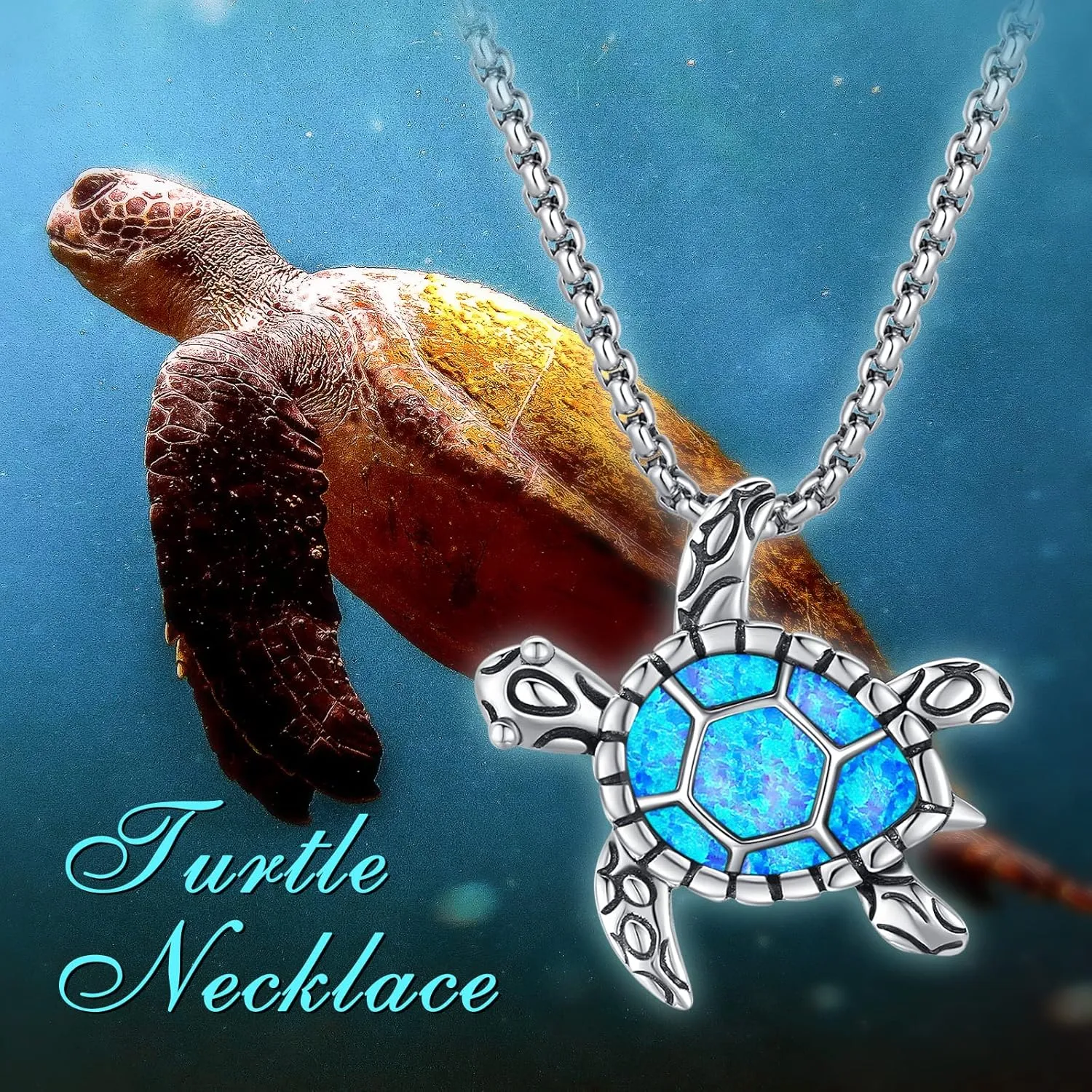 Animal Cat/Cow/Owl/Dolphin/Turtle Necklace Sterling Silver Moonstone Abalone Shell Crystal Opal Cute Animals Jewelry Gift for Women