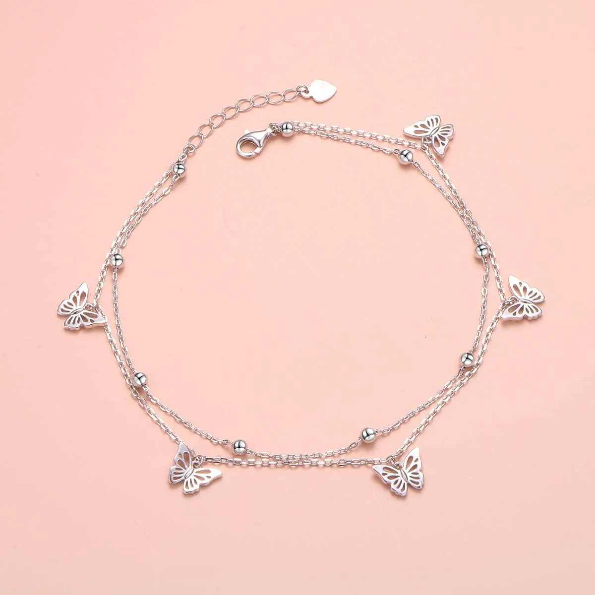 Anklet for Women S925 Sterling Silver Adjustable Foot Ankle Bracelet