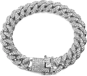 Apzzic Cuban Link Bracelet Iced Out Miami Gold Plated Hip Hop Full CZ Prong Diamond Bracelet with Giftbox Cuban Link Anklets for Men Women
