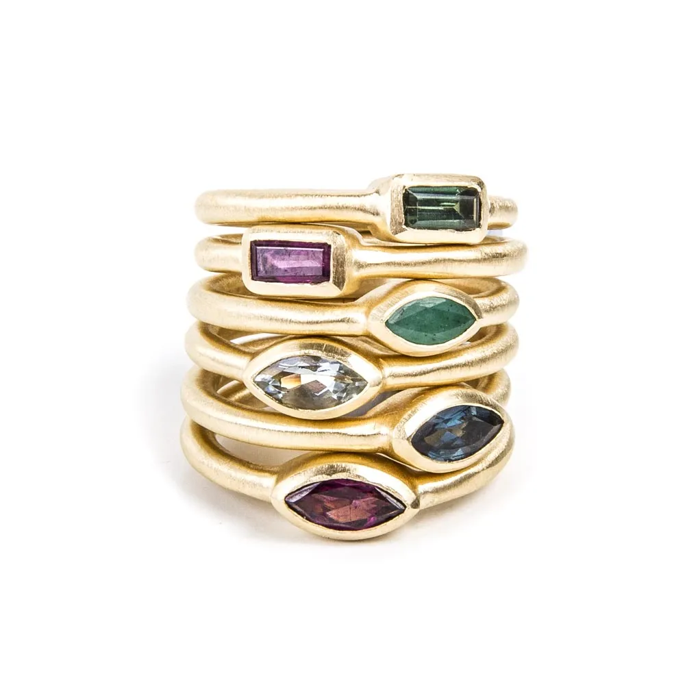AQUAMARINE STACKING RING