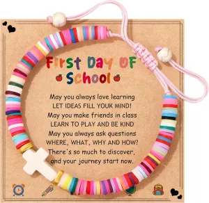 Back to School Stuff First Day of School Gifts Bracelets for Mommy and Me Daughter Son First Day of 1 2 3 Grad Preschool Kindergarten High School Back to Scool Supplies