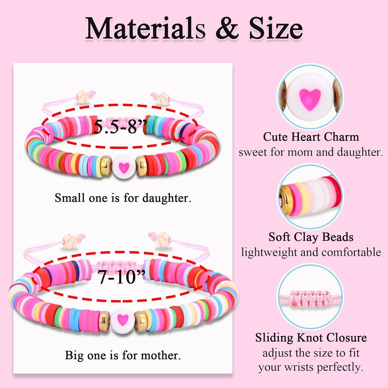 Back to School/First Day of School Bracelet Gifts, First Day of Kindergarten Preschool First/Second Grade Bracelet Gifts, Colorful Adjustable Rope Bracelet for Girls