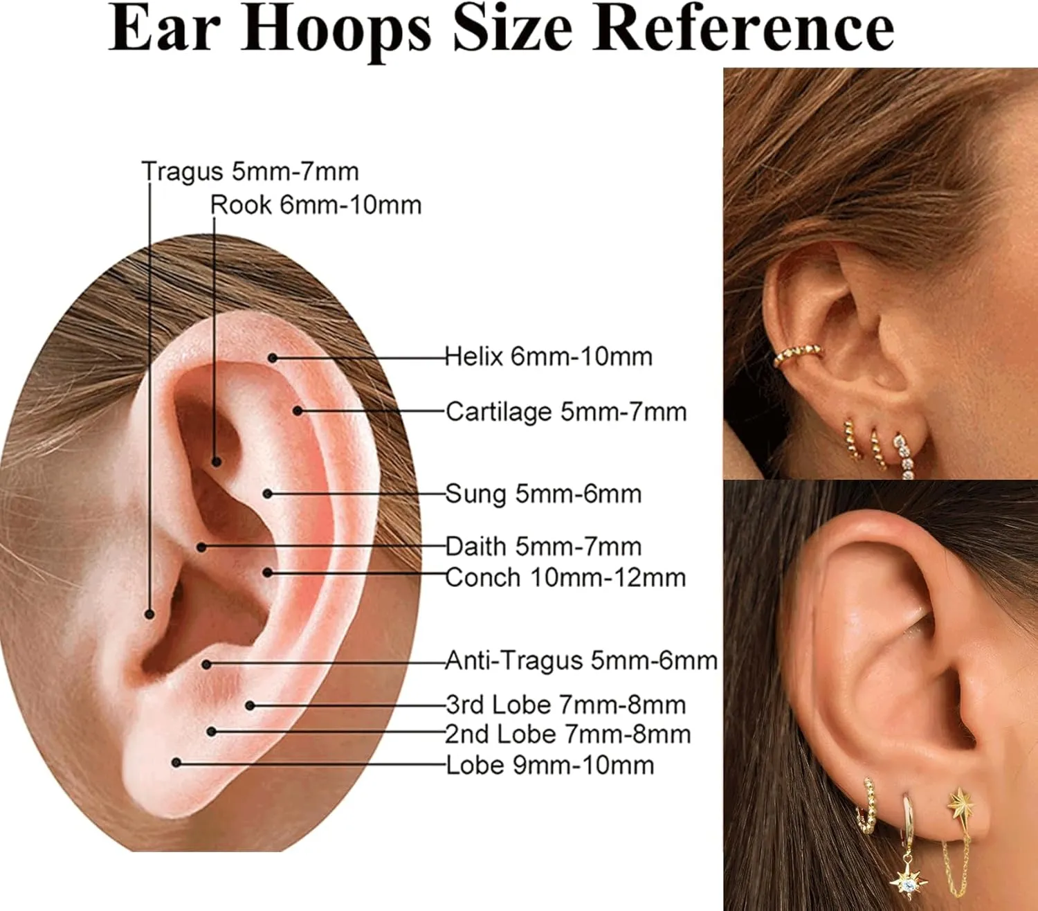 Ball Beaded Huggie Hoop Earrings 925 Sterling Silver Upper Ear Cartilage Helix Small Tiny Mini Sleeper Hoop Earrings