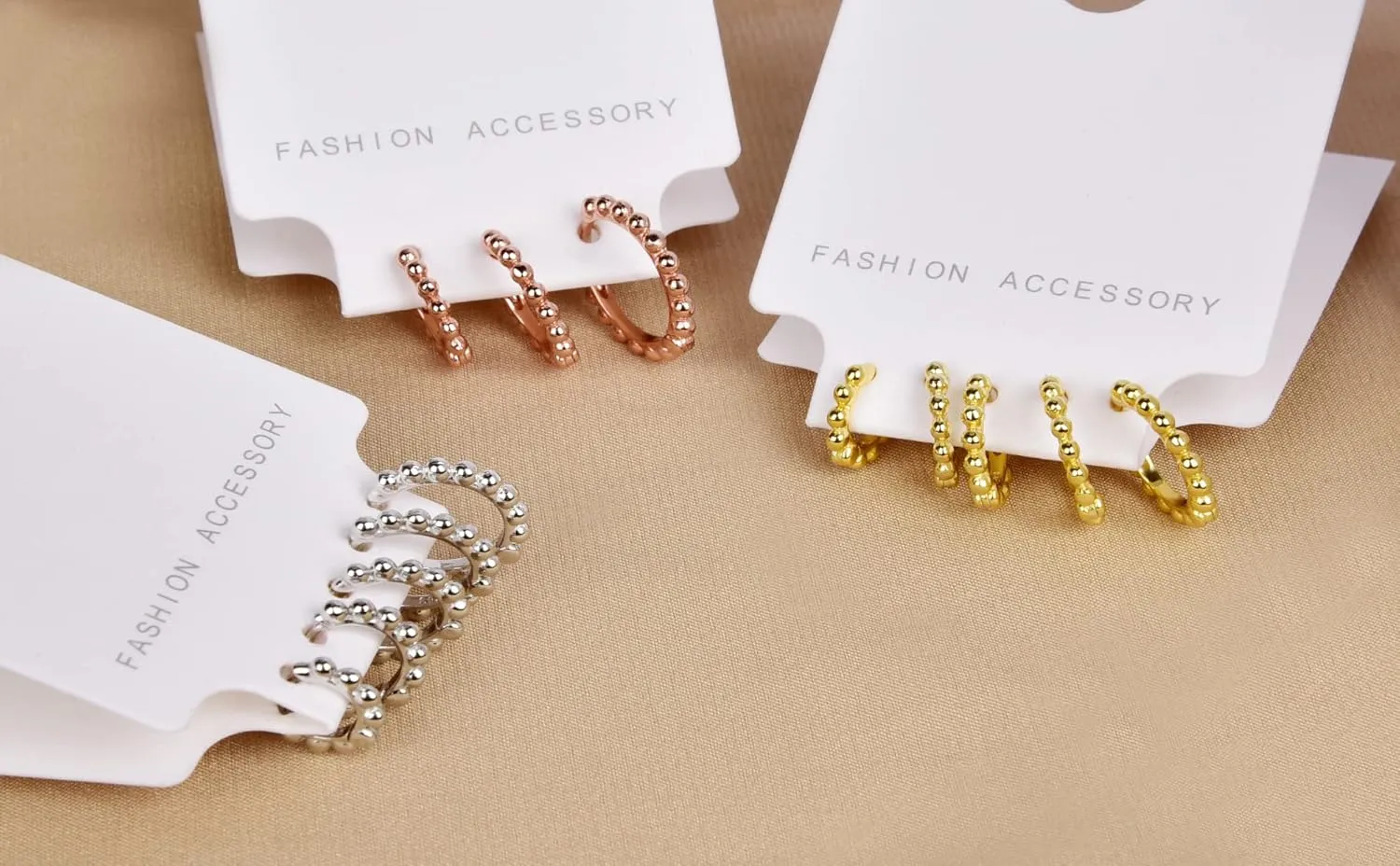 Ball Beaded Huggie Hoop Earrings Upper Ear Cartilage Helix 925 Sterling Silver Gold Small Tiny Mini 12mm 10mm 9mm 8mm 7mm 6mm Hoop Earrings