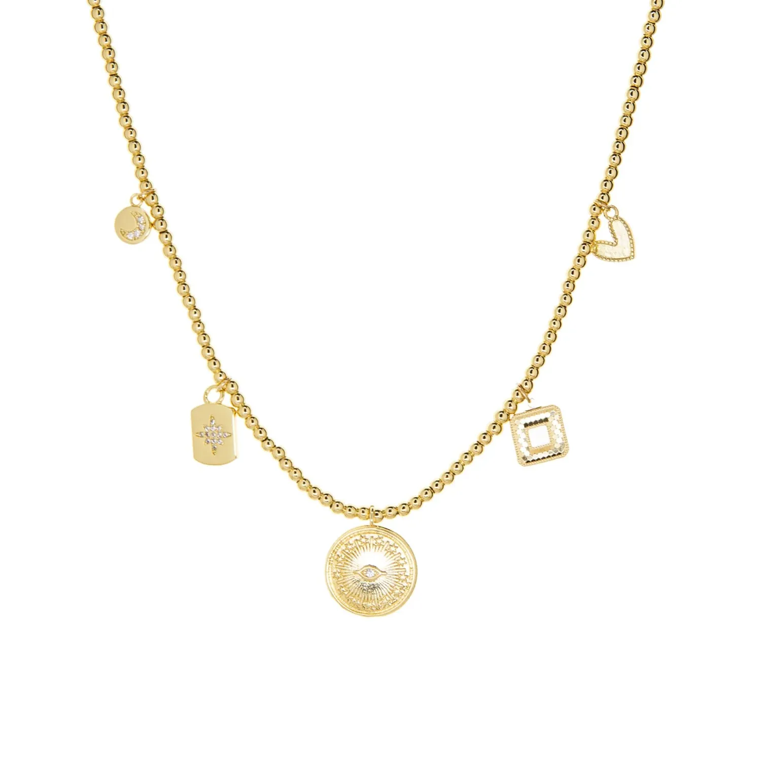 Ball Chain Charm Necklace