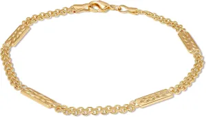 Barzel 18K Gold Plated Mesh Anklet For Women - Made In Brazil