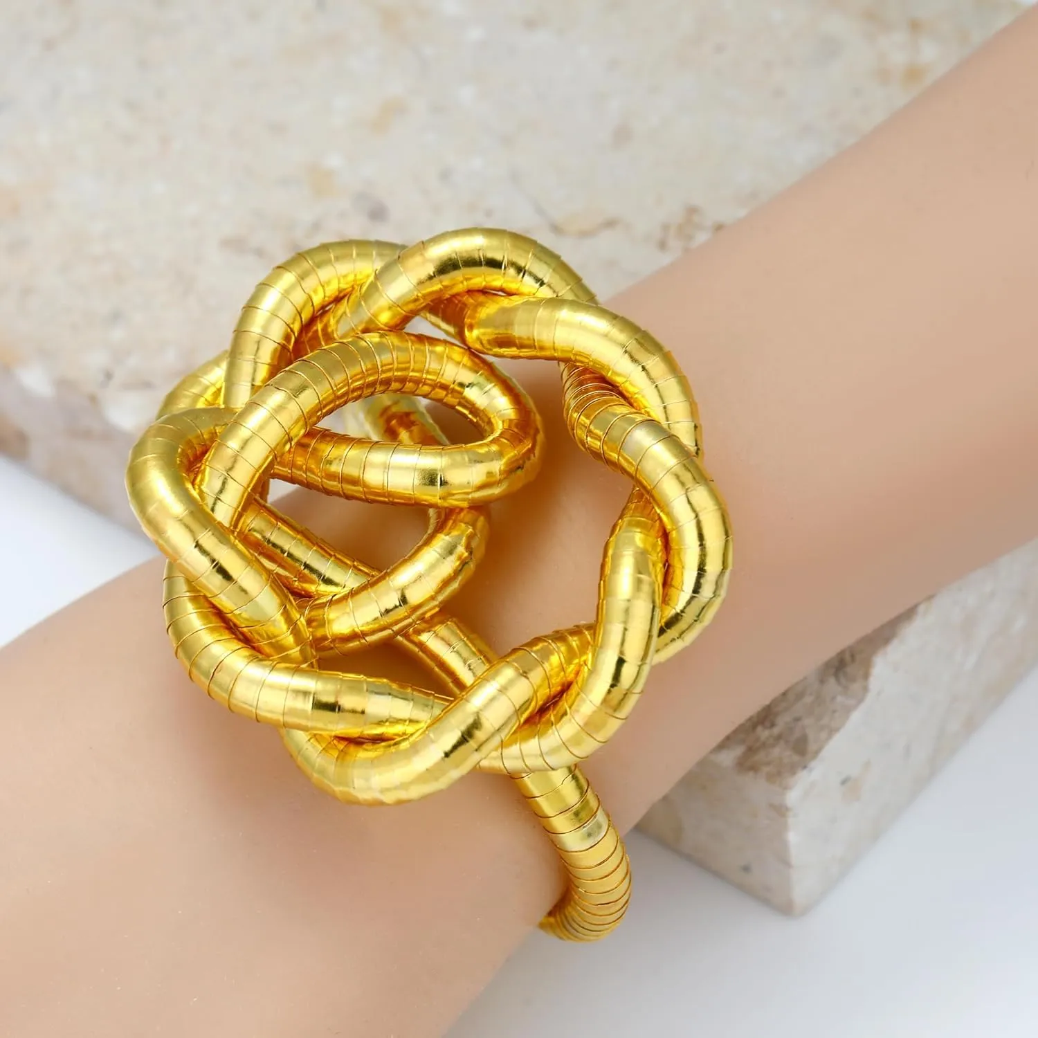 Bendable Snake Chain Necklace for Women Gold, Flexible Twisty Multi-purpose Necklace Bracelet, Punk Choker Necklaces Bracelets DIY Trendy Jewelry Gift