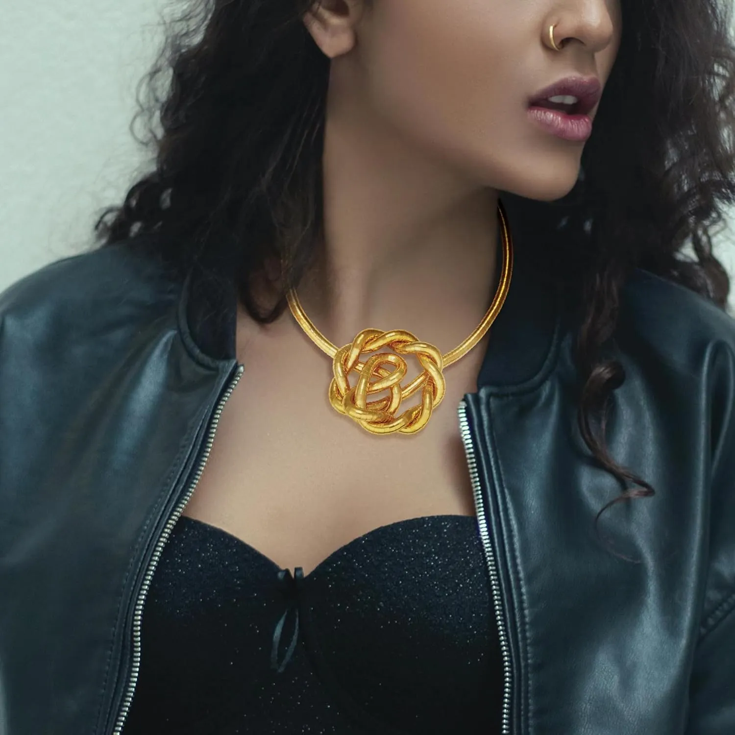 Bendable Snake Chain Necklace for Women Gold, Flexible Twisty Multi-purpose Necklace Bracelet, Punk Choker Necklaces Bracelets DIY Trendy Jewelry Gift