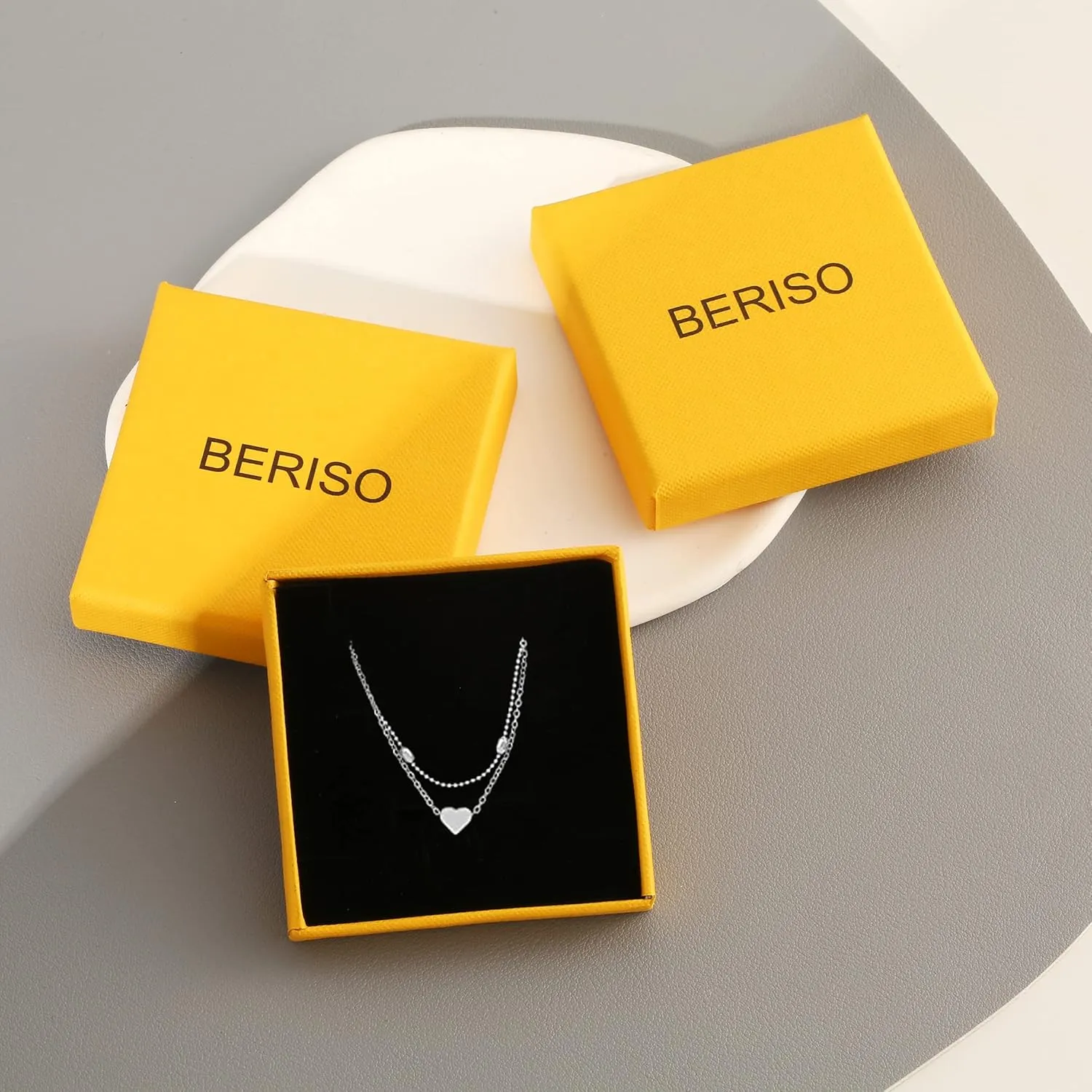 BERISO Ankle Bracelets for Women 14k Gold Plated Waterproof Dainty Anklets for Women Adjustable Size Jewelry Gifts for Women