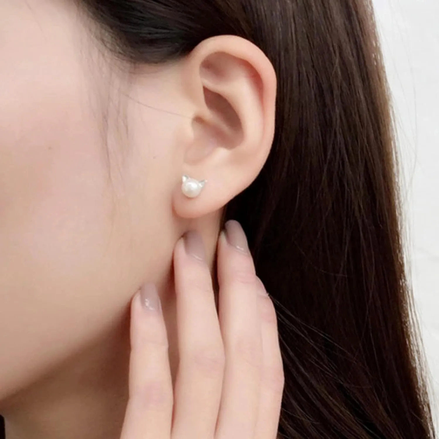 BG&WLing Cat Stud Earrings Sterling Silver Hypoallergenic Tiny Stud Earrings Cute Animal Earring Studs for Women