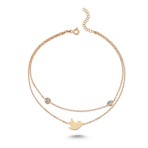 Bird Charm Anklet & Bracelet In Silver