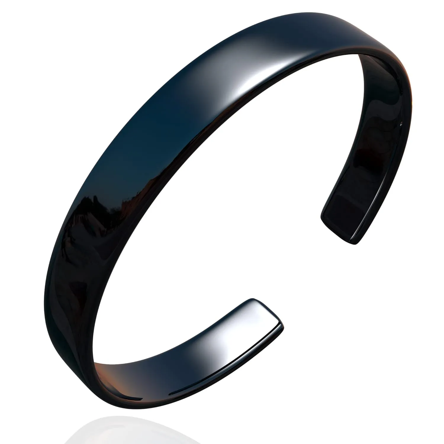 Black Toe Ring - Comfortable Cute Flat Toe Ring For Teens and Woman - Hypoallergenic 925 Black Silver Rings - Simple Toe Ring