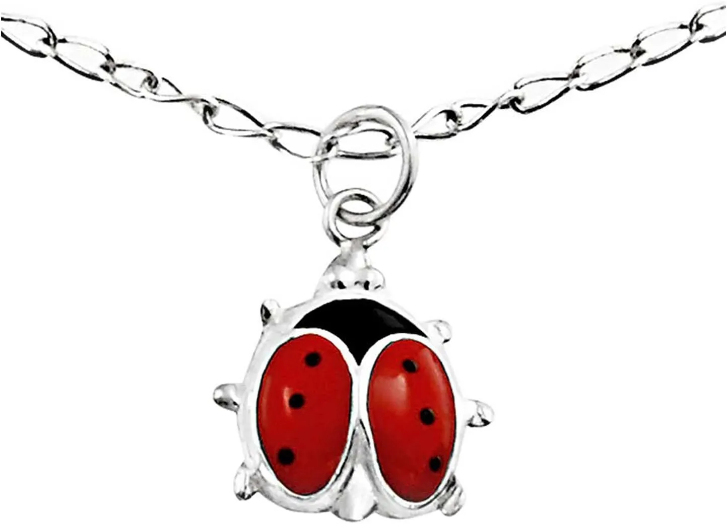 Bling Jewelry Garden Red Ladybug Queen Bumble Bee Charm Anklet Link Ankle Bracelet For Women Teens 14K Gold Plated .925 Sterling Silver Adjustable 9-10 Inch