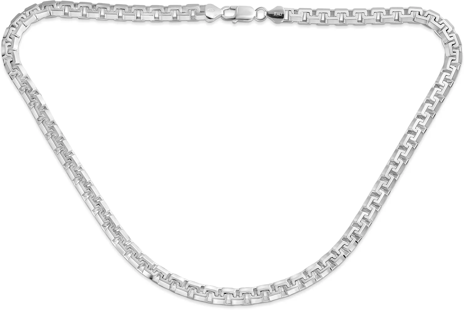 Bling Jewelry Mens Solid 3-9MM Franco Square Box or Strong Diamond Cut .925 Sterling Silver Miami Cuban Curb Chain Necklace For Men Teens Women 16, 18, 20, 24 Inch