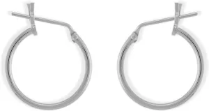 Boma Jewelry Sterling Silver Classic Snap Down Closure Tube Hoop Earrings