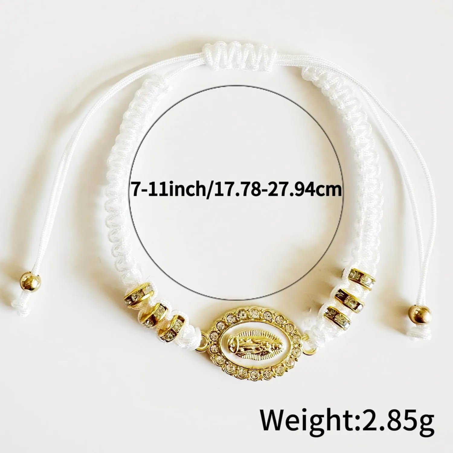 BONITTER 24/12Pcs Mexican Braclets Virgin Mary San Judas Bracelet For Women Red String Evil Eye Green Beads Anklets Jewelry