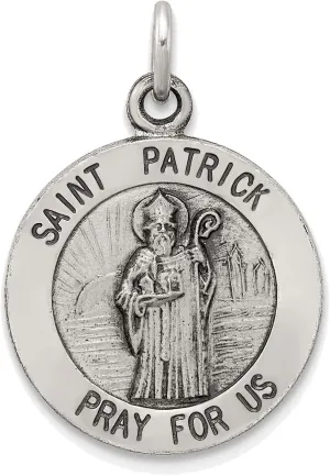 Bonyak Jewelry Sterling Silver Antiqued Saint Patrick Medal Classic