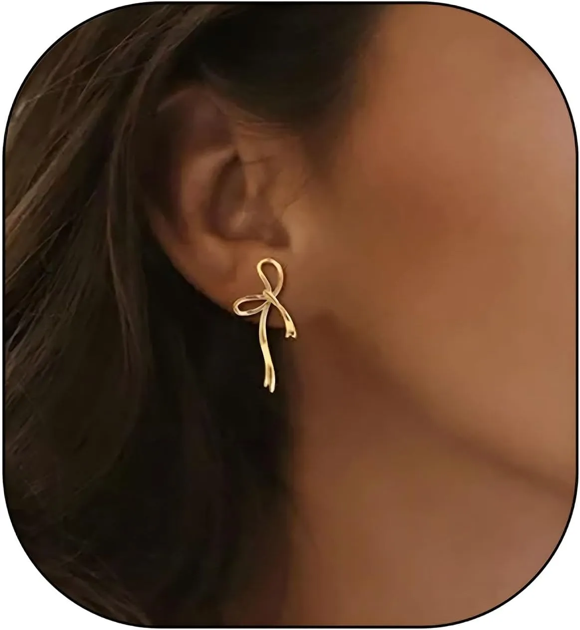 Bow Earrings for Women Pearl Earrings Gold Hoop Earrings Silver Gold Plated Earrings,Cute Small Bow Stud Ribbon Earrings, Hypoallergenic Dainty Huggie Drop Dangle Bow Lovers Earrings Jewelry Gifts ,Coquette