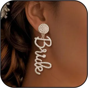 Bridal Earrings for Women Elegant Wedding Jewelry Gift Set with Pearl Accents Bridesmaid Accessories Party Sparkling Crystal Bridal Shower Gift for Bride