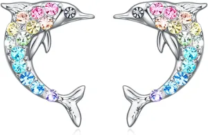 Cat Dinosaur Dragon Horse Stud Earrings for Women,Animal Wolf Sloth Fox LLama Butterfly Earrings Gifts Jewelry