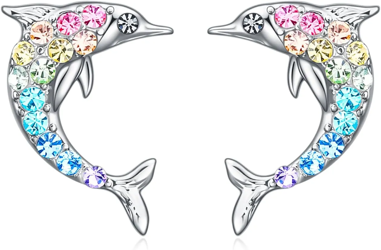 Cat Dinosaur Dragon Horse Stud Earrings for Women,Animal Wolf Sloth Fox LLama Butterfly Earrings Gifts Jewelry