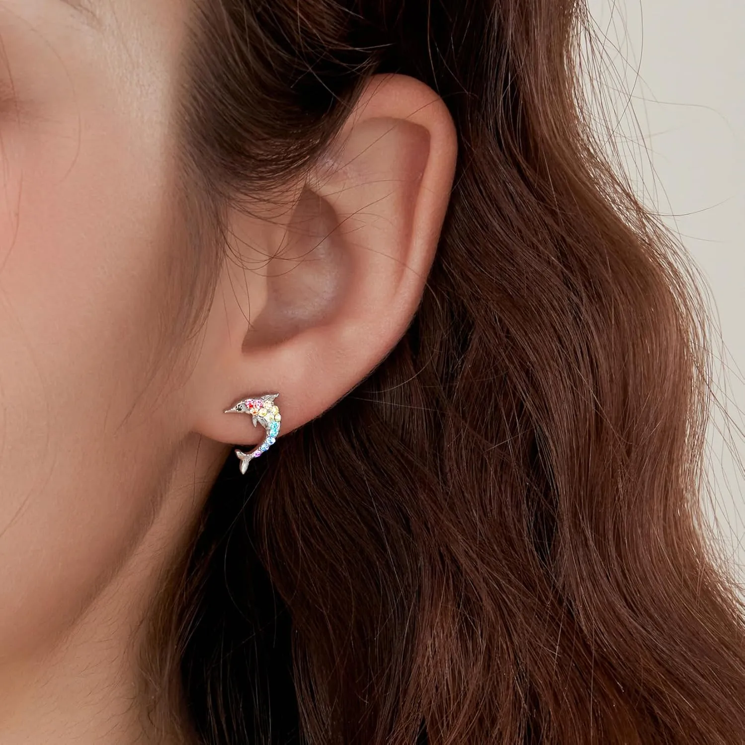 Cat Dinosaur Dragon Horse Stud Earrings for Women,Animal Wolf Sloth Fox LLama Butterfly Earrings Gifts Jewelry