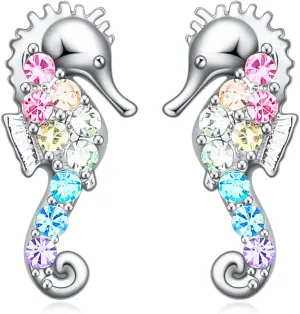 Cat Dinosaur Dragon Horse Stud Earrings for Women,Animal Wolf Sloth Fox LLama Butterfly Earrings Gifts Jewelry