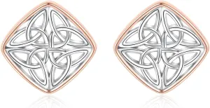 Celtic Knot Stud Earrings Sterling Silver Irish Celtics Hypoallergenic Earring Jewelry Gifts for Women