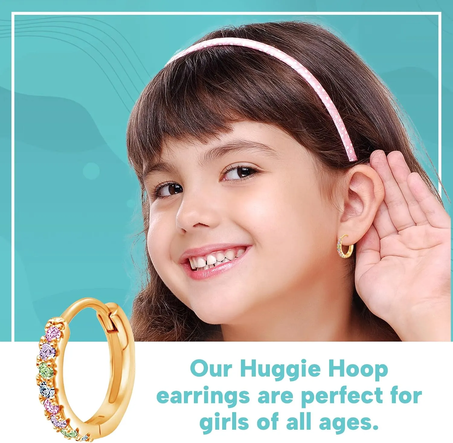 Chanteur Hypoallergenic Huggie Earrings for Girls & Women - Small Hoop Design, Perfect for Teens & Kids