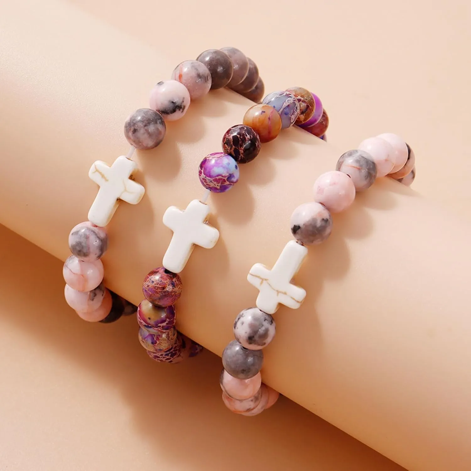 choice of all Cross Bracelet Baptism Bracelet Gifts Christian Friendship Bracelets Mustard Seed Prayer Bead Bracelets First Confirmation Communion Religious Gifts for Women Daughter Lovers
