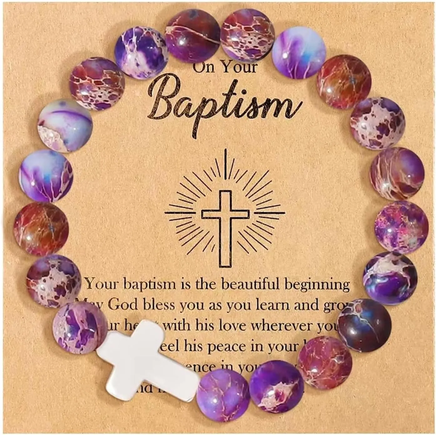 choice of all Cross Bracelet Baptism Bracelet Gifts Christian Friendship Bracelets Mustard Seed Prayer Bead Bracelets First Confirmation Communion Religious Gifts for Women Daughter Lovers