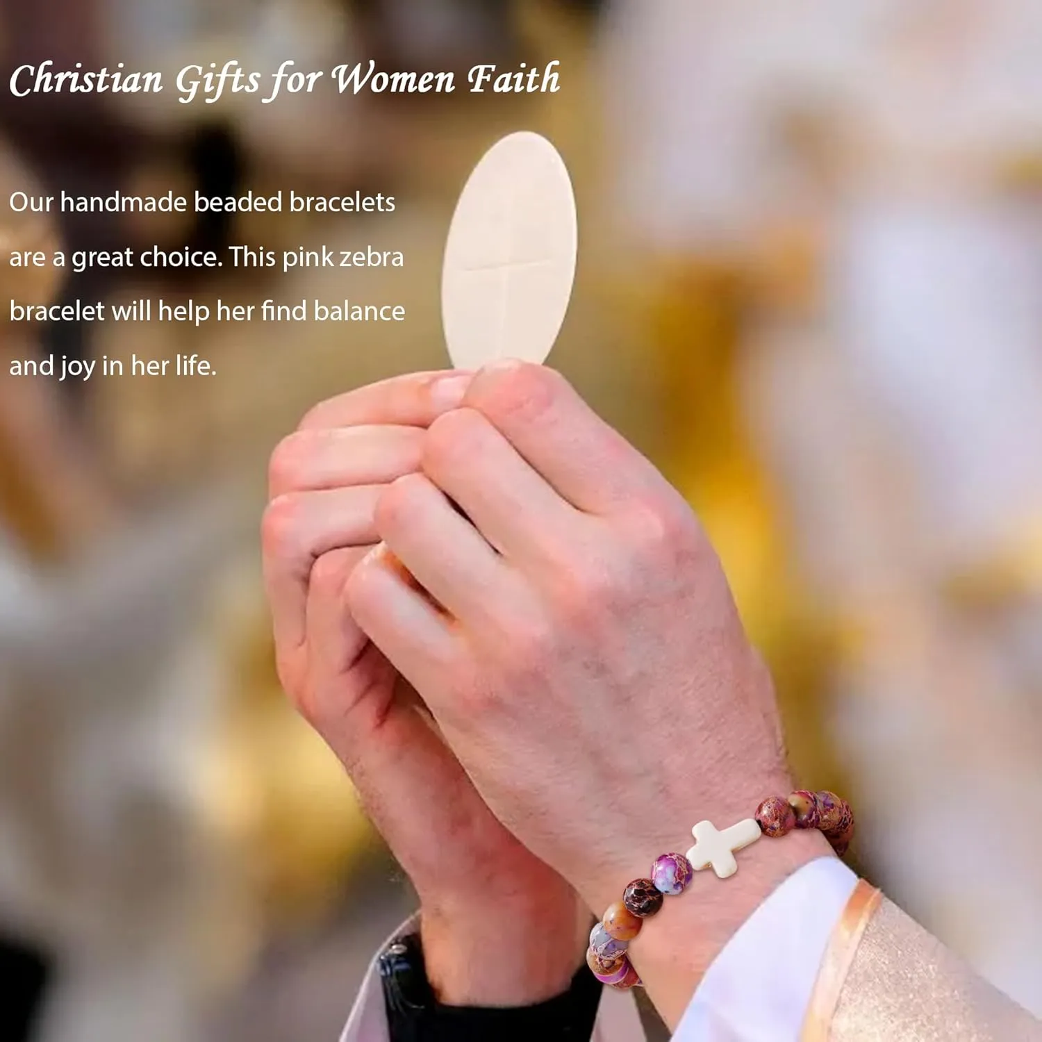 choice of all Cross Bracelet Baptism Bracelet Gifts Christian Friendship Bracelets Mustard Seed Prayer Bead Bracelets First Confirmation Communion Religious Gifts for Women Daughter Lovers