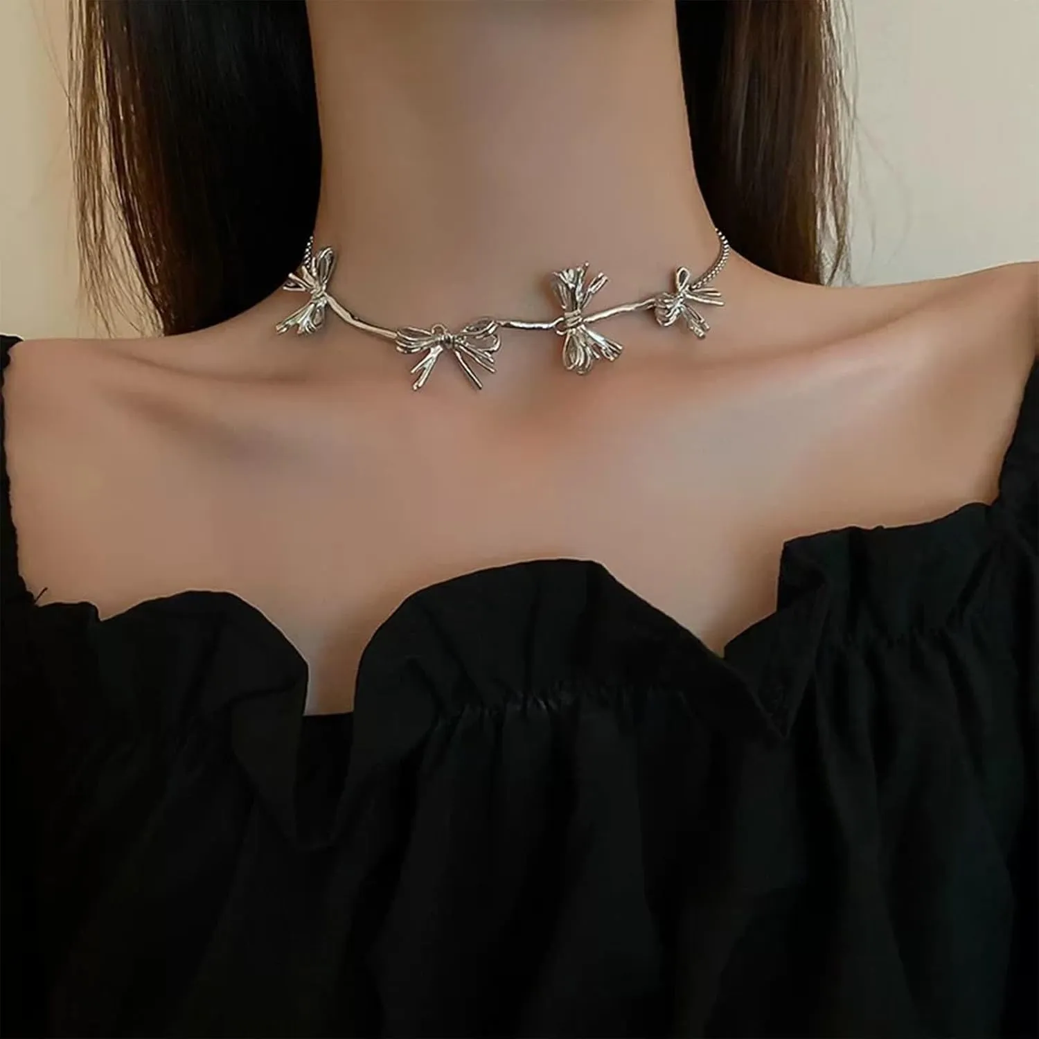 Choistily Bow Necklace Dainty Gold Pendant Necklaces for Women Bow Charm Jewelry Bow Themed Gifts for Friends Trendy Necklace for Women 2025
