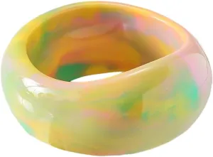 Chunky Colorful Geometric Cuff Bangle Candy Color Irregular Wide Cuff Bracelet Bangle Bracelet Vintage Statement Party Jewelry for Women