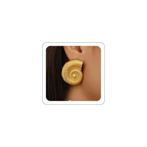 Chunky Gold Stud Earrings for Women Handmade Thick Rectangle Stud Earrings Large Gold Geometric Earrings Minimalist Statement Square Earrings Gold Jewelry (Gold-F)