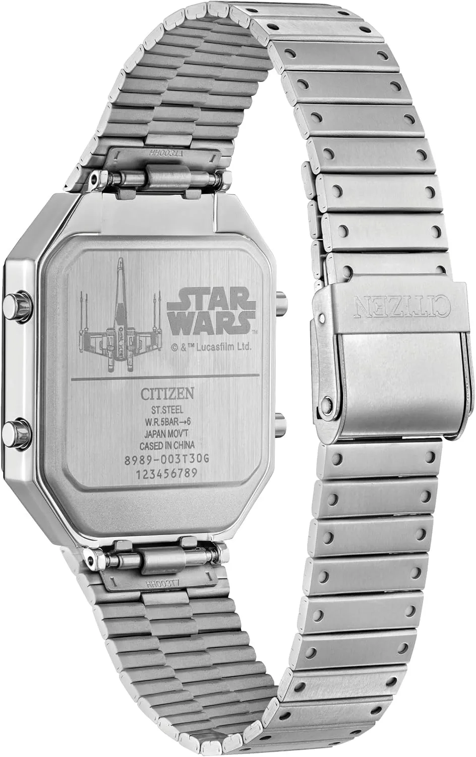 Citizen Men's Star Wars Vintage Ana-Digi Quartz Stainless Steel Watch, Rectangular