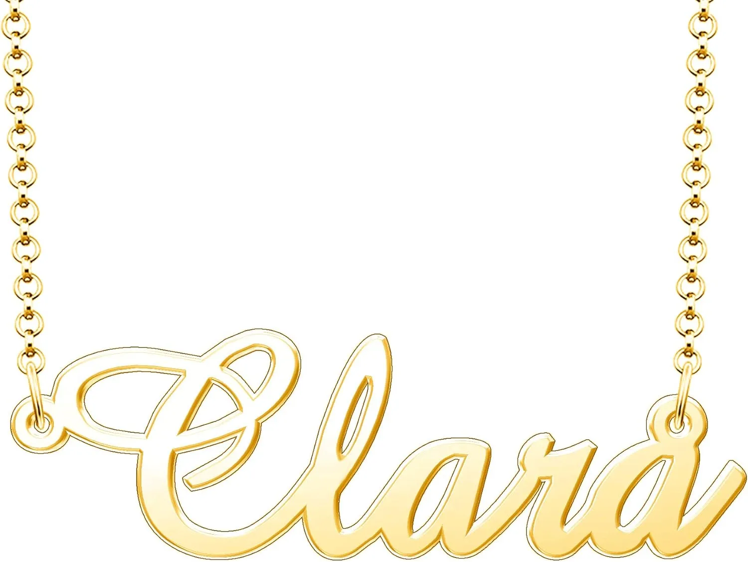 Clara Name Necklace Personalized Sterling Silver Custom Name Necklace for Women