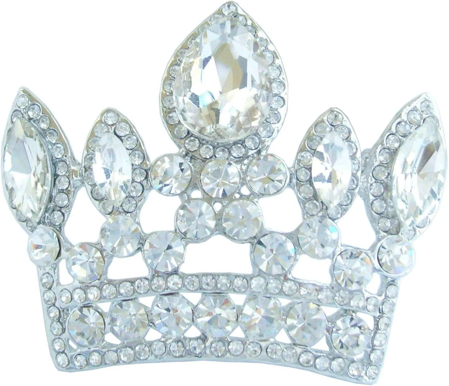 Classic 2.56" Crown Brooch Pin Pendant Austrian Crystal BZ5050
