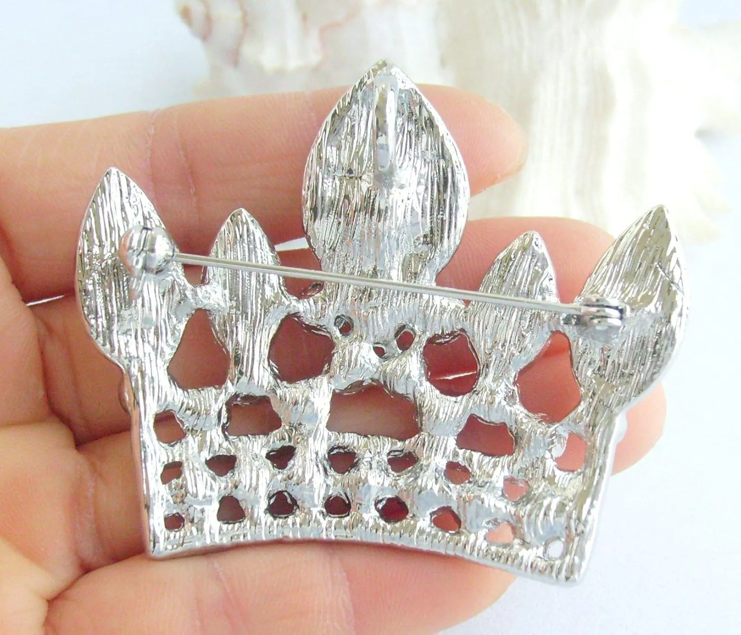 Classic 2.56" Crown Brooch Pin Pendant Austrian Crystal BZ5050