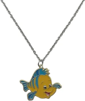 Classic Cartoon Princess Mermaid Fish Character Charm Pendant Necklace