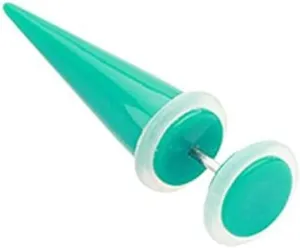 Classic Solid Teal Acrylic Fake Taper with O-Rings