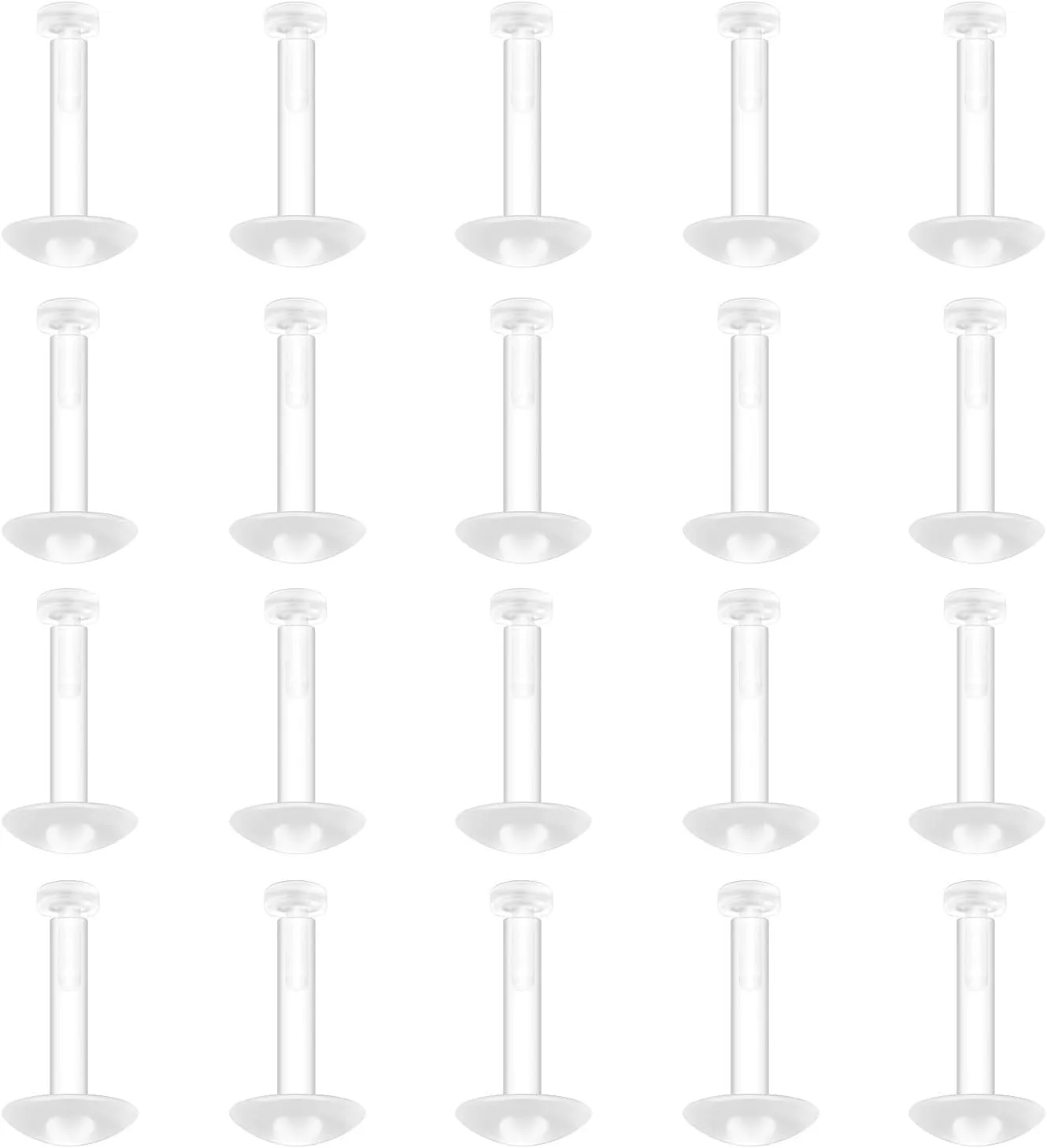Clear Piercing Retainers Earrings Plastic Earrings for Sports Cartilage Earrings Stud Earring Retainer Bar Plastic Piercing Jewelry for Work