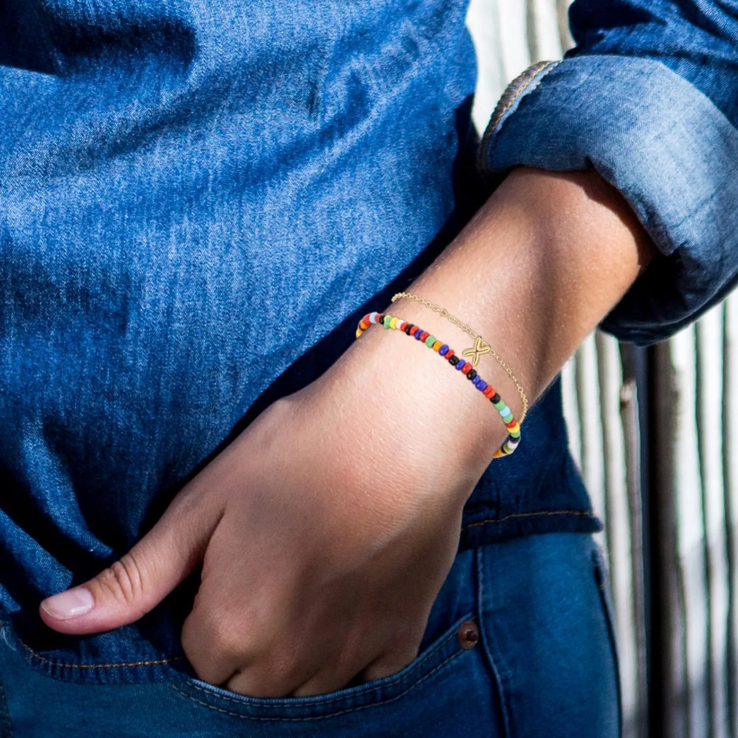 Colorful Beaded Bubble Alphabet Bracelet, Gold Plated Letter Bracelet Initial Bracelets for Women Teen Gift Jewelry