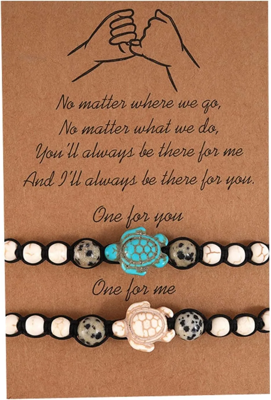 COLORFUL BLING 8mm Sea Turtles Beads Bracelet Turquoise Natutal Stone Elastic Stretch Friendship Bracelet Summer Beach Jewelry for Women Men-E