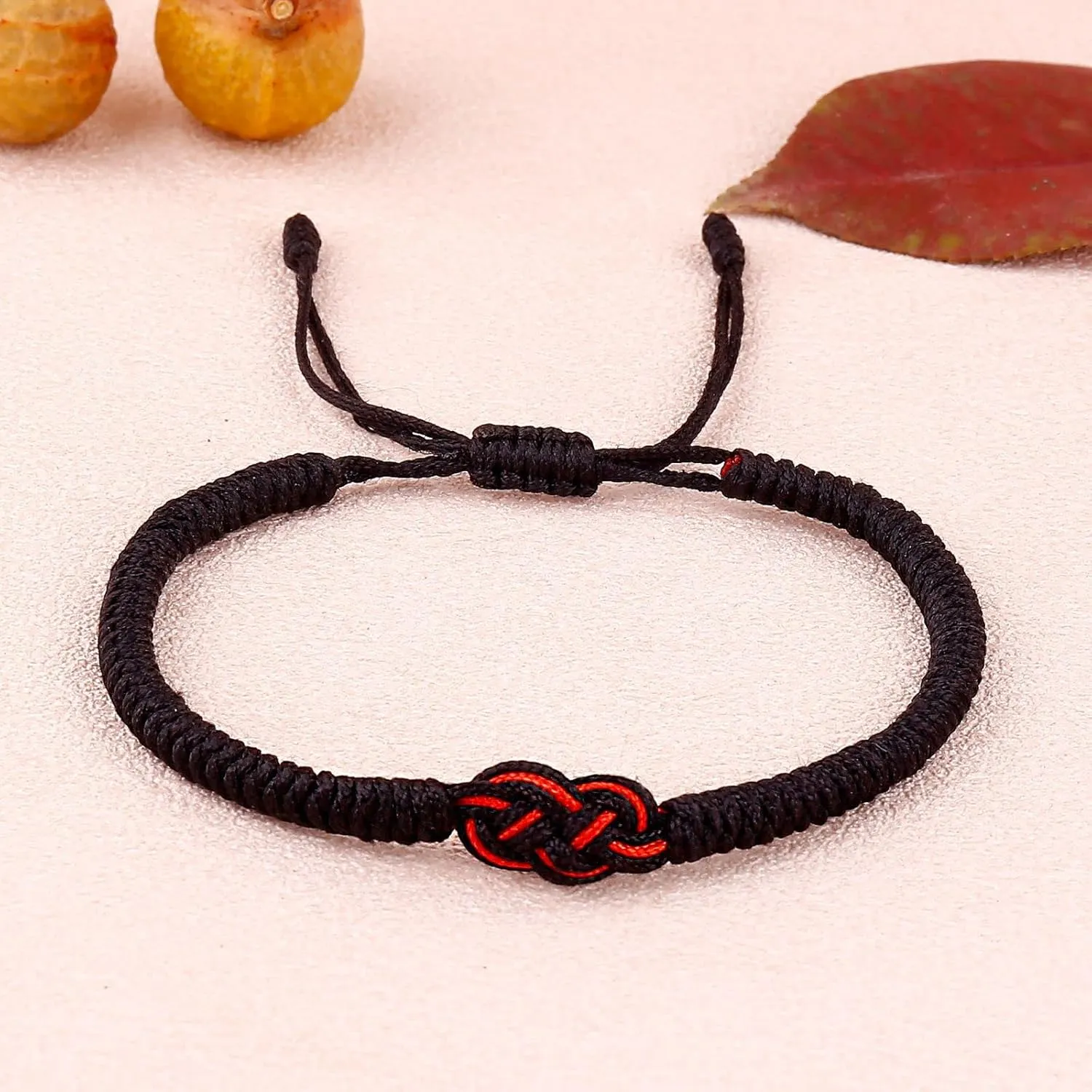 COLORFUL BLING Adjustable Matching Tibetan Red String Bracelets Good Luck Knot Wristband for Women Men Couples Friends Family Long Distance Relationship Protection Jewelry