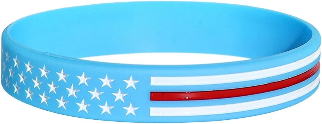COLORFUL BLING American Flag Silicone Rubber Bracelets Vote USA Election Rubber Bracelets Take America Back Wristbands Trump Vance Bracelet Independence Day Gifts